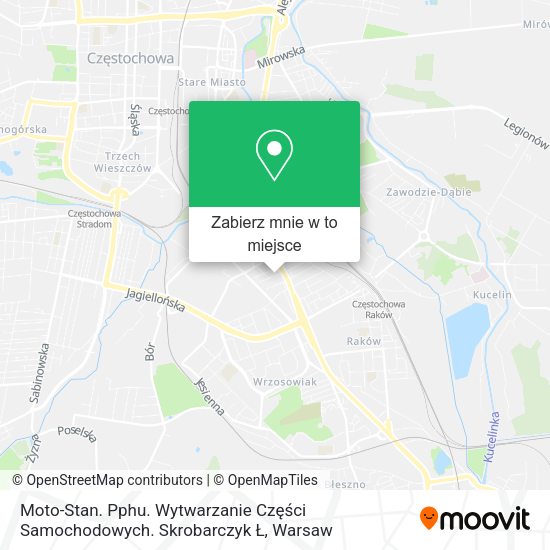 Mapa Moto-Stan. Pphu. Wytwarzanie Części Samochodowych. Skrobarczyk Ł