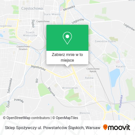 Mapa Sklep Spożywczy ul. Powstańców Śląskich