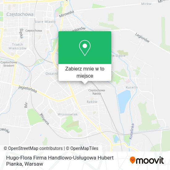 Mapa Hugo-Flora Firma Handlowo-Usługowa Hubert Pianka