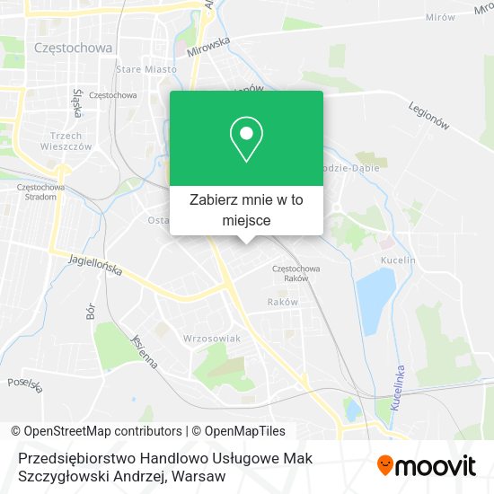 Mapa Przedsiębiorstwo Handlowo Usługowe Mak Szczygłowski Andrzej