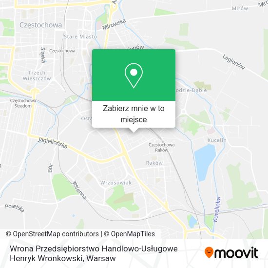 Mapa Wrona Przedsiębiorstwo Handlowo-Usługowe Henryk Wronkowski