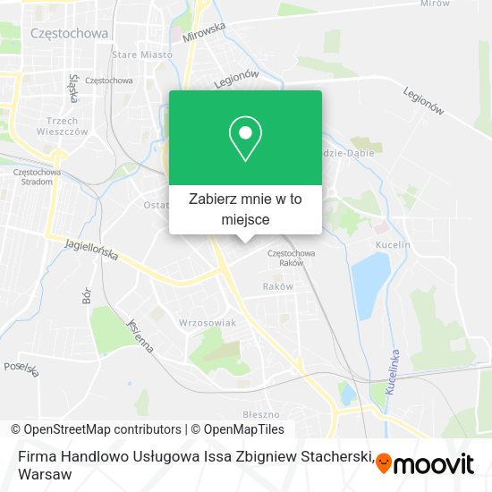 Mapa Firma Handlowo Usługowa Issa Zbigniew Stacherski