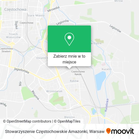 Mapa Stowarzyszenie Częstochowskie Amazonki