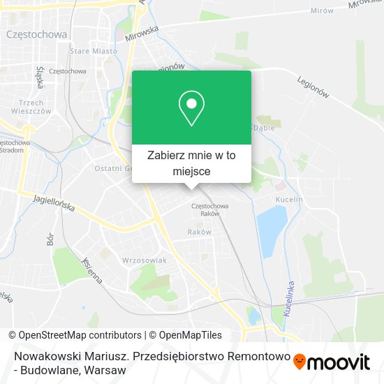 Mapa Nowakowski Mariusz. Przedsiębiorstwo Remontowo - Budowlane