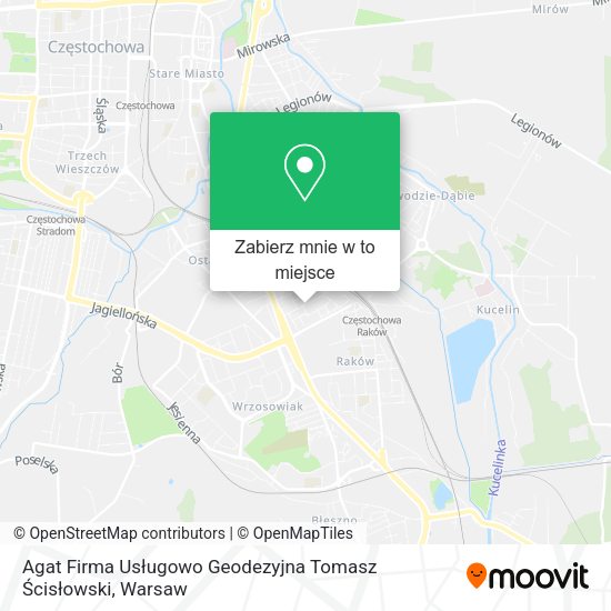 Mapa Agat Firma Usługowo Geodezyjna Tomasz Ścisłowski