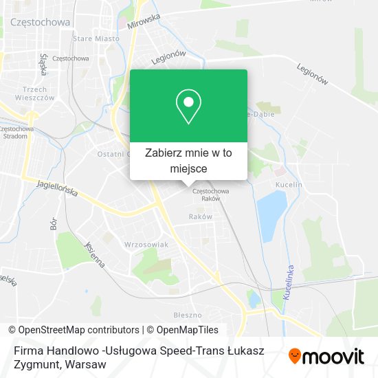 Mapa Firma Handlowo -Usługowa Speed-Trans Łukasz Zygmunt