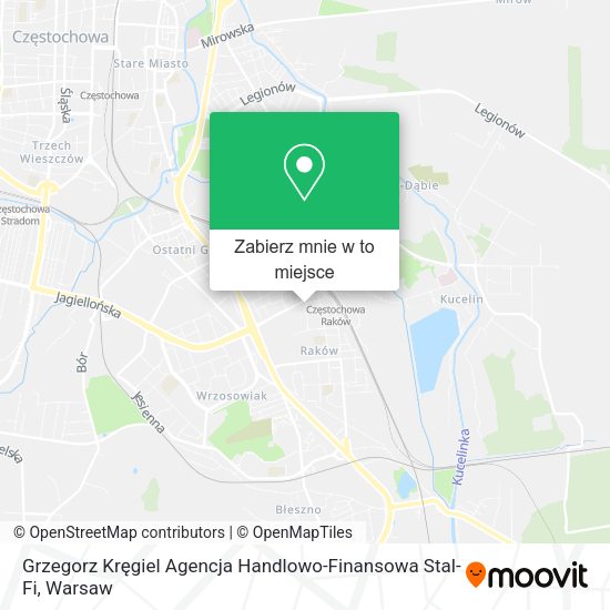 Mapa Grzegorz Kręgiel Agencja Handlowo-Finansowa Stal-Fi