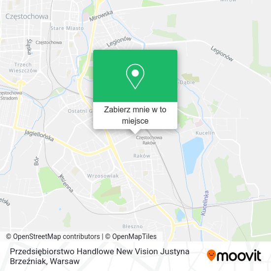 Mapa Przedsiębiorstwo Handlowe New Vision Justyna Brzeźniak