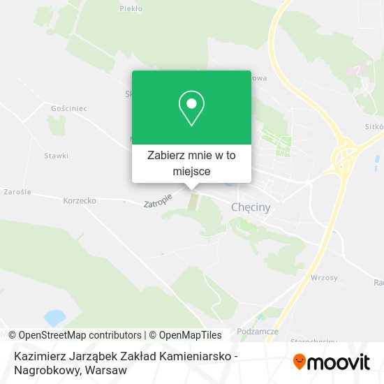 Mapa Kazimierz Jarząbek Zakład Kamieniarsko - Nagrobkowy