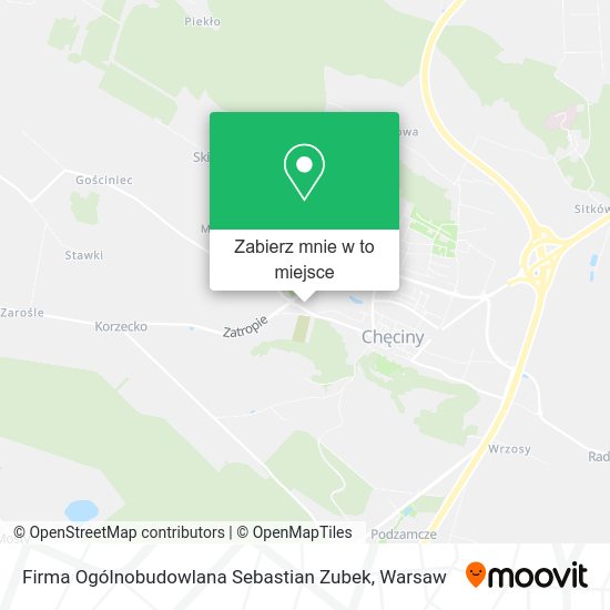 Mapa Firma Ogólnobudowlana Sebastian Zubek