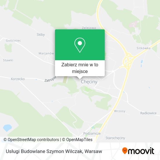 Mapa Usługi Budowlane Szymon Wilczak