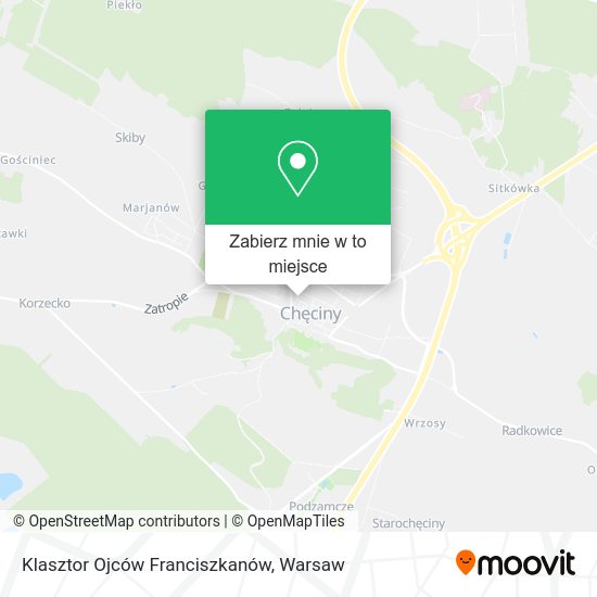 Mapa Klasztor Ojców Franciszkanów