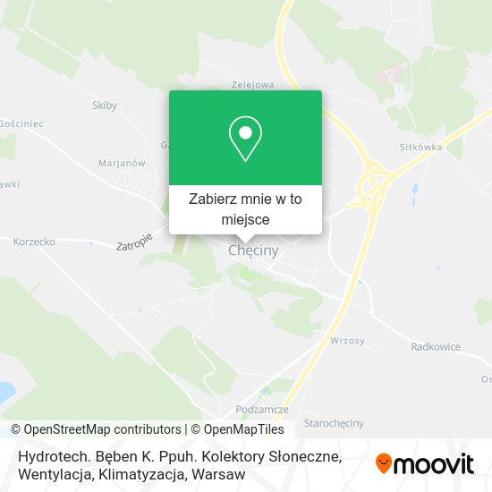 Mapa Hydrotech. Bęben K. Ppuh. Kolektory Słoneczne, Wentylacja, Klimatyzacja