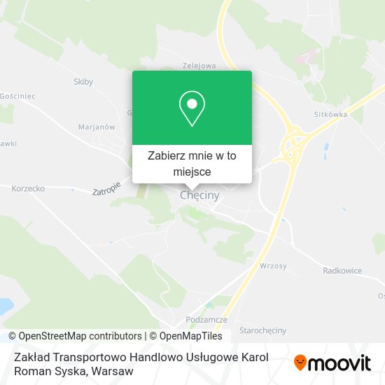 Mapa Zakład Transportowo Handlowo Usługowe Karol Roman Syska