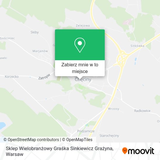 Mapa Sklep Wielobranżowy Graśka Sinkiewicz Grażyna