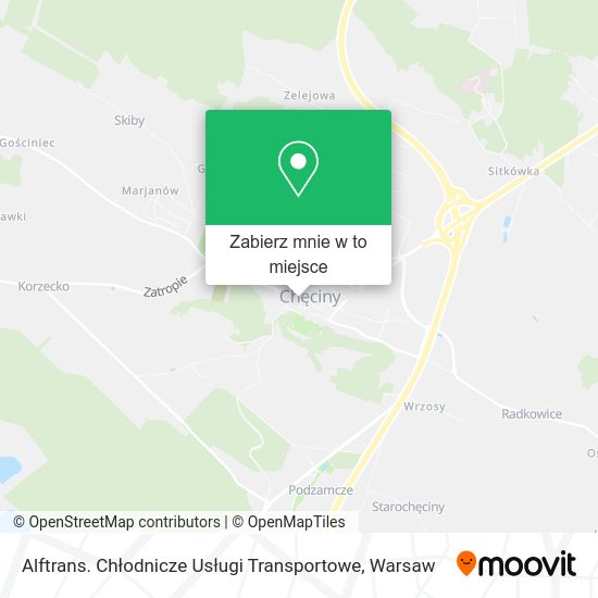 Mapa Alftrans. Chłodnicze Usługi Transportowe