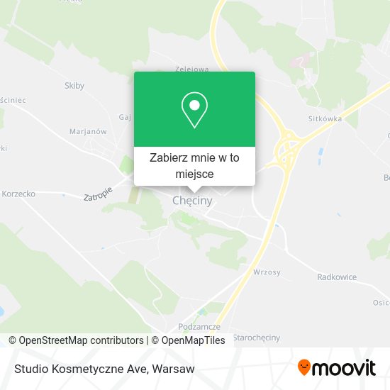 Mapa Studio Kosmetyczne Ave