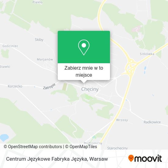 Mapa Centrum Językowe Fabryka Języka