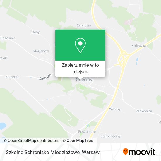 Mapa Szkolne Schronisko Młodzieżowe