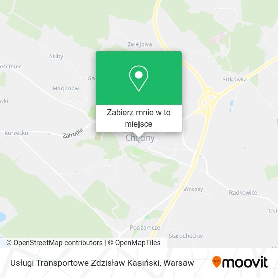 Mapa Usługi Transportowe Zdzisław Kasiński