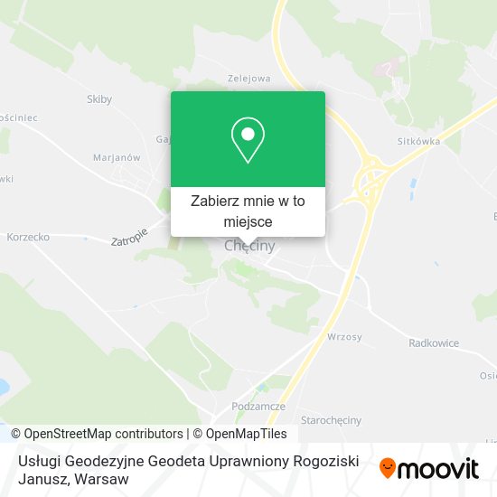 Mapa Usługi Geodezyjne Geodeta Uprawniony Rogoziski Janusz