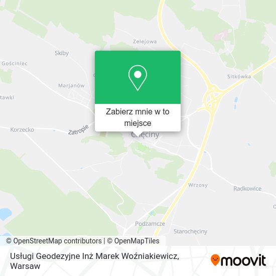 Mapa Usługi Geodezyjne Inż Marek Woźniakiewicz