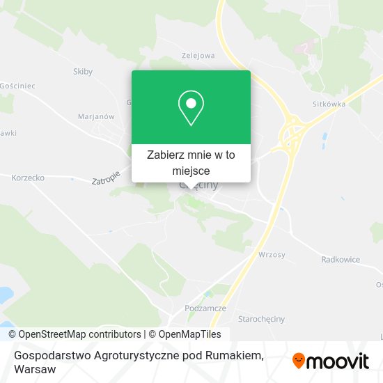 Mapa Gospodarstwo Agroturystyczne pod Rumakiem