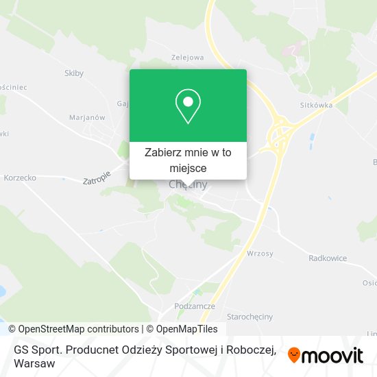 Mapa GS Sport. Producnet Odzieży Sportowej i Roboczej