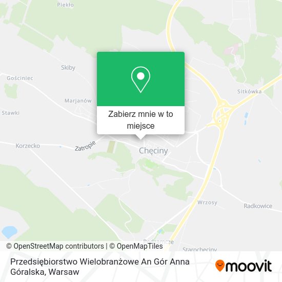 Mapa Przedsiębiorstwo Wielobranżowe An Gór Anna Góralska