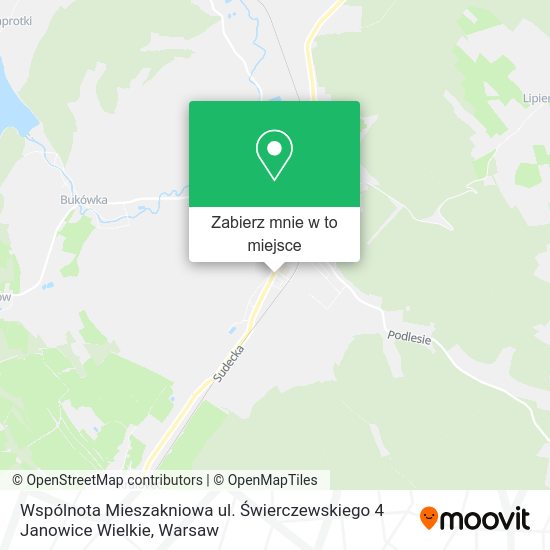 Mapa Wspólnota Mieszakniowa ul. Świerczewskiego 4 Janowice Wielkie