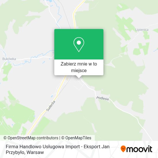 Mapa Firma Handlowo Usługowa Import - Eksport Jan Przybyło