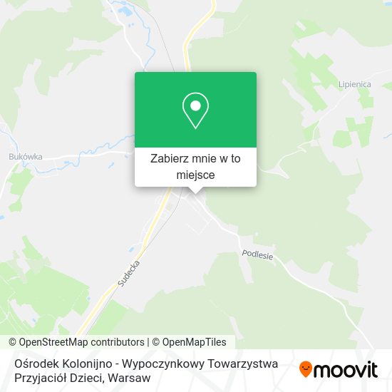 Mapa Ośrodek Kolonijno - Wypoczynkowy Towarzystwa Przyjaciół Dzieci