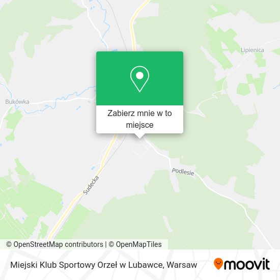 Mapa Miejski Klub Sportowy Orzeł w Lubawce