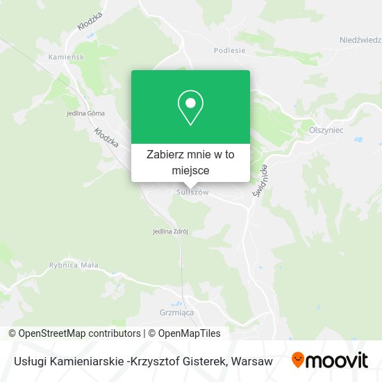 Mapa Usługi Kamieniarskie -Krzysztof Gisterek