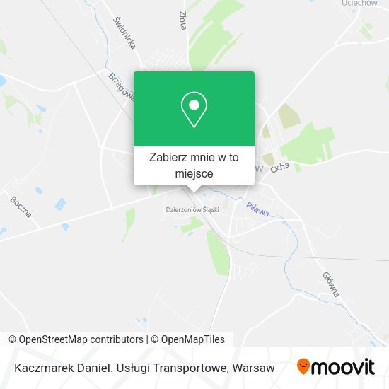 Mapa Kaczmarek Daniel. Usługi Transportowe