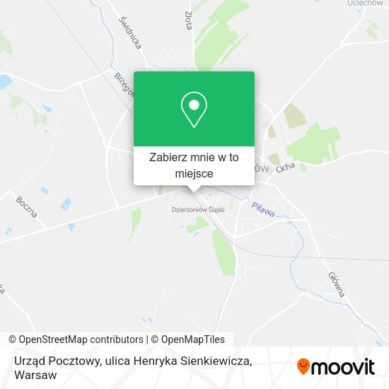 Mapa Urząd Pocztowy, ulica Henryka Sienkiewicza