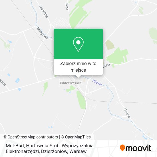 Mapa Met-Bud, Hurtownia Śrub, Wypożyczalnia Elektronarzędzi, Dzierżoniów