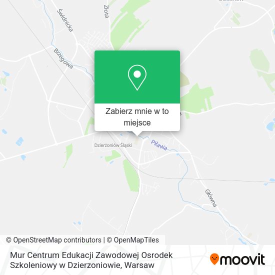 Mapa Mur Centrum Edukacji Zawodowej Osrodek Szkoleniowy w Dzierzoniowie