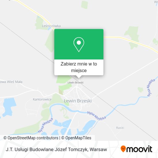 Mapa J.T. Usługi Budowlane Józef Tomczyk