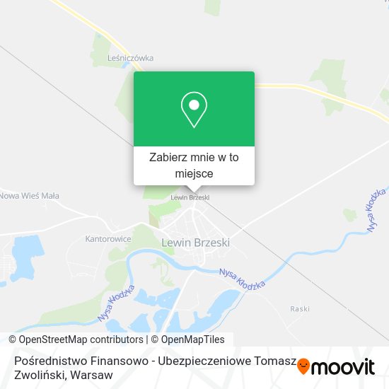 Mapa Pośrednistwo Finansowo - Ubezpieczeniowe Tomasz Zwoliński