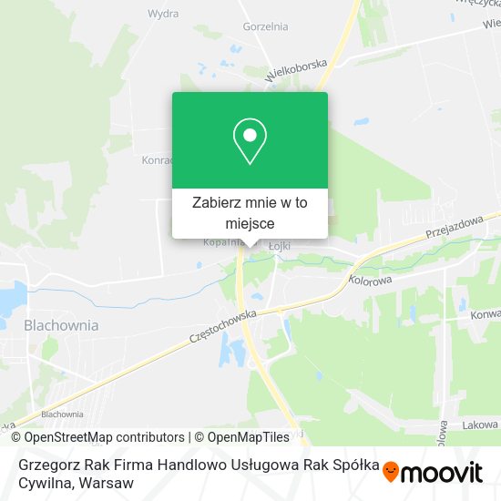 Mapa Grzegorz Rak Firma Handlowo Usługowa Rak Spółka Cywilna