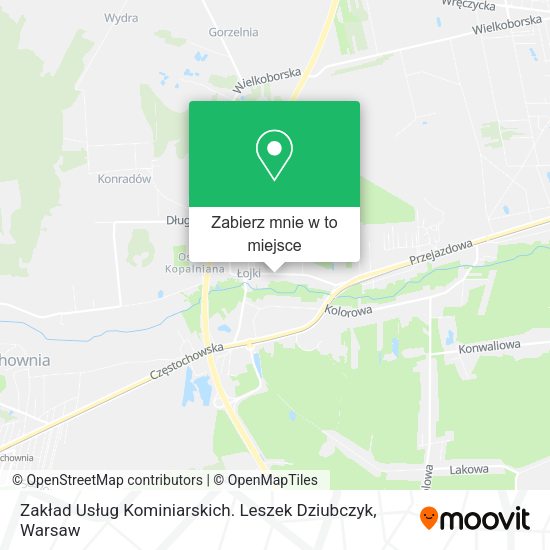 Mapa Zakład Usług Kominiarskich. Leszek Dziubczyk