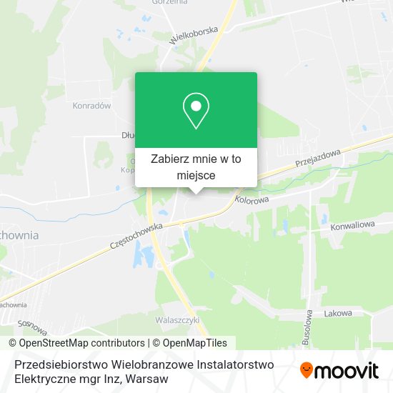 Mapa Przedsiebiorstwo Wielobranzowe Instalatorstwo Elektryczne mgr Inz