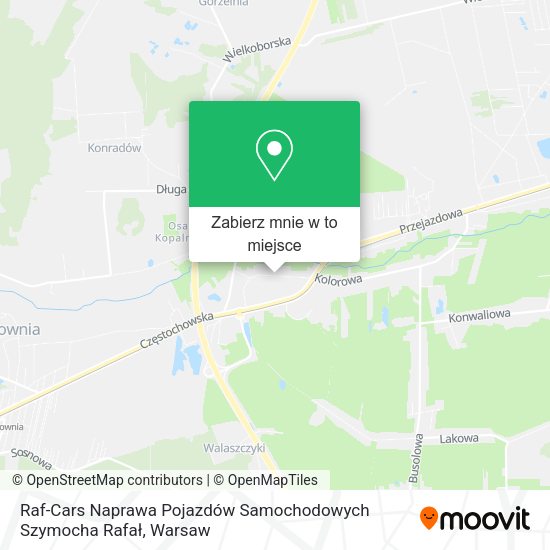 Mapa Raf-Cars Naprawa Pojazdów Samochodowych Szymocha Rafał