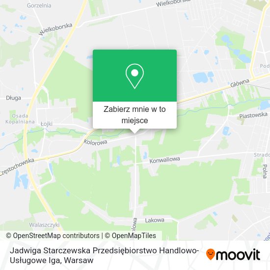 Mapa Jadwiga Starczewska Przedsiębiorstwo Handlowo-Usługowe Iga