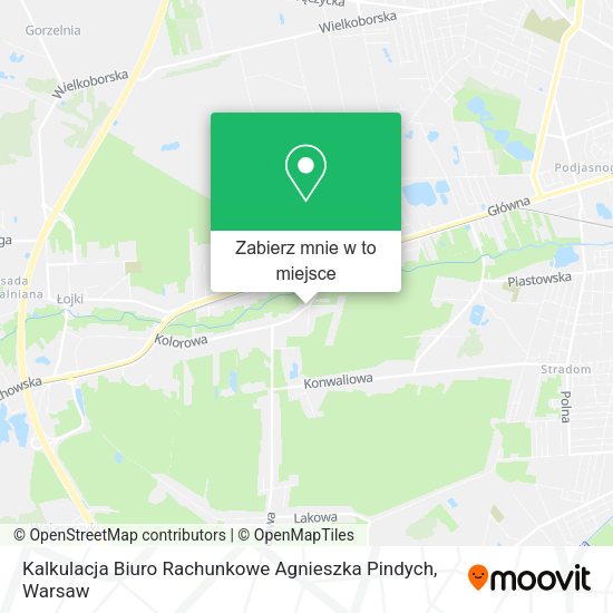 Mapa Kalkulacja Biuro Rachunkowe Agnieszka Pindych