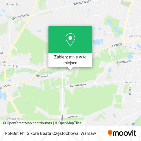 Mapa Fol-Bet Fh. Sikora Beata Częstochowa