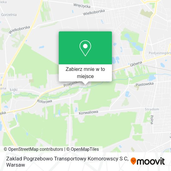 Mapa Zaklad Pogrzebowo Transportowy Komorowscy S C