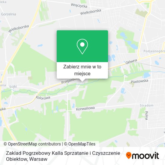 Mapa Zaklad Pogrzebowy Kalla Sprzatanie i Czyszczenie Obiektow