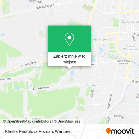 Mapa Klinika Pastelova Poznań